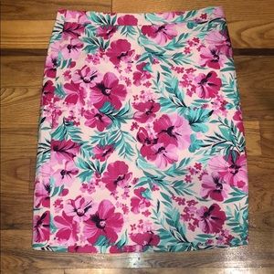 Flowery J.Crew Pencil Skirt